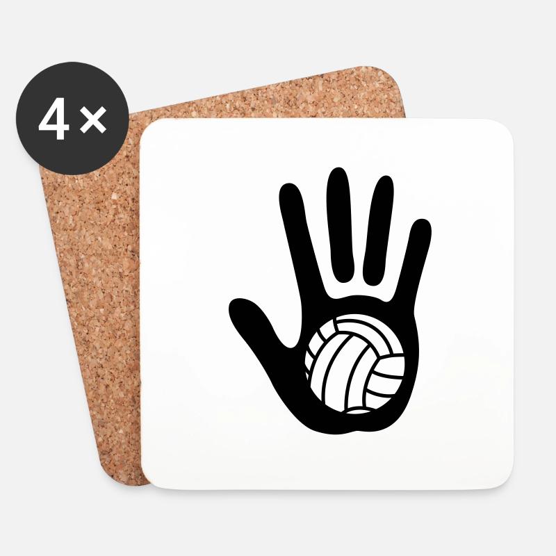 volleyball - Untersetzer (4er-Set) - Weiß