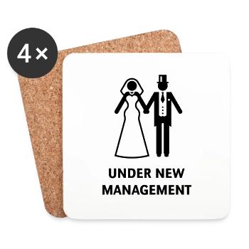 Under New Management (Stag Party / Hen Night) - Coasters (set of 4) - white - Front