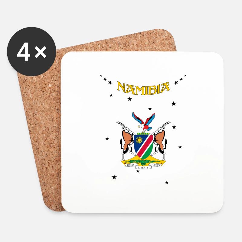 Namibia - Untersetzer (4er-Set) - Weiß