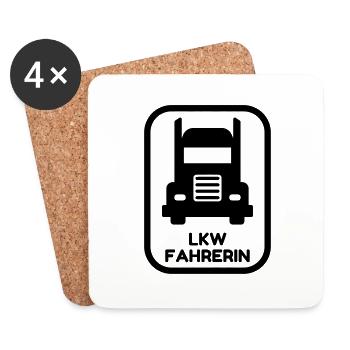 Trucker LKW Fahrer Routier Truck Camion Transport - Coasters (set of 4) - white - Front