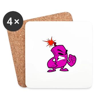 Cool banger Feuerwerlk firecracker New Year's Eve - Coasters (set of 4) - white - Front