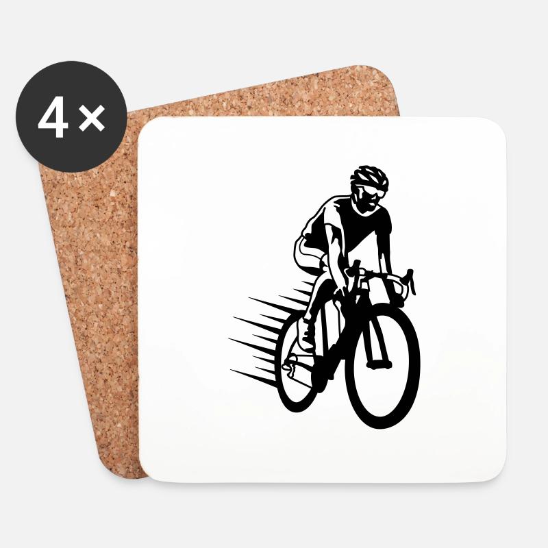 radsport - Untersetzer (4er-Set) - Weiß