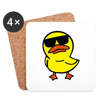 cool_duck_02 - Untersetzer (4er-Set) - Weiß - Vorne