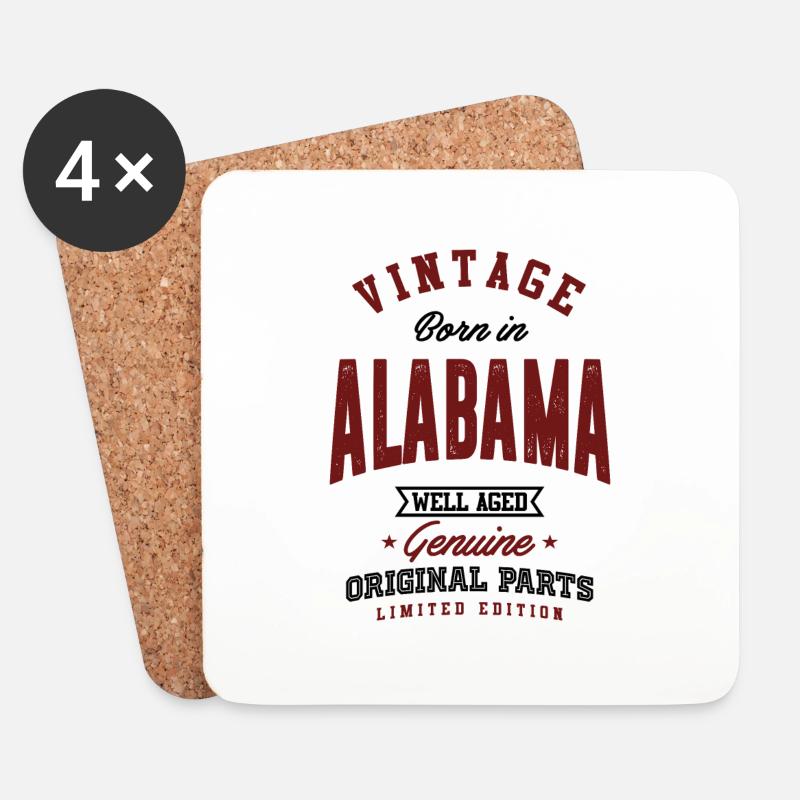 Alabama - Untersetzer (4er-Set) - Weiß