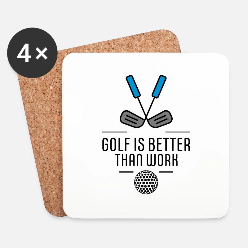Golf - Untersetzer (4er-Set) - Weiß
