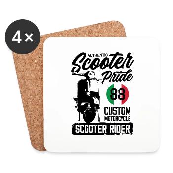 Scooter Pride - Coasters (set of 4) - white - Front