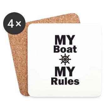 My Boat my Rules 2 My Boat my Rules - Coasters (set of 4) - white - Front