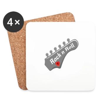 Rock n Roll, Rock'N'Roll - Untersetzer (4er-Set) - Weiß - Vorne