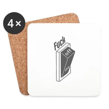 va te faire foutre va te faire foutre - Dessous de verre (lot de 4) - blanc - Devant