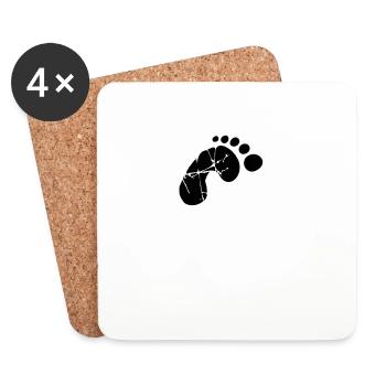 White baby half - Coasters (set of 4) - white - Front