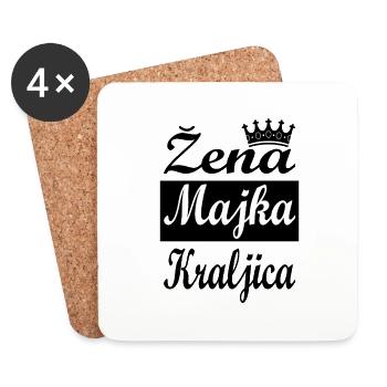 zena majka kraljica - Untersetzer (4er-Set) - Weiß - Vorne