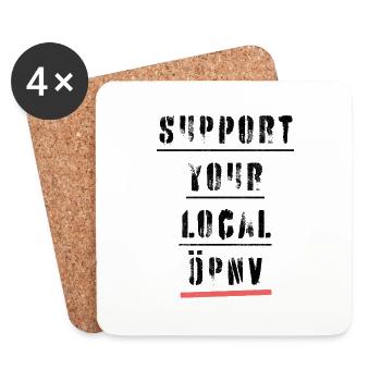 Support your local public transport - Coasters (set of 4) - white - Front