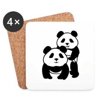 Panda style - Coasters (set of 4) - white - Front
