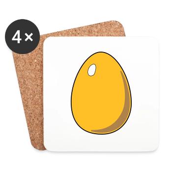 Egg - Coasters (set of 4) - white - Front