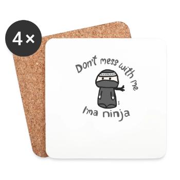 Girl s I ma Ninja Tee - Untersetzer (4er-Set) - Weiß - Vorne