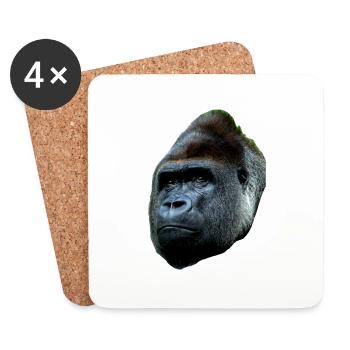 Gorilla cool simple - Untersetzer (4er-Set) - Weiß - Vorne
