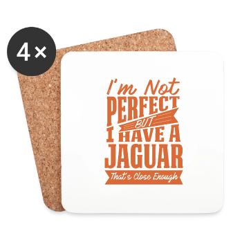 PERFECT WITH JAGUAR Y - Coasters (set of 4) - white - Front