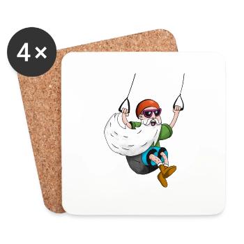 Parapente Joe - Dessous de verre (lot de 4) - blanc - Devant