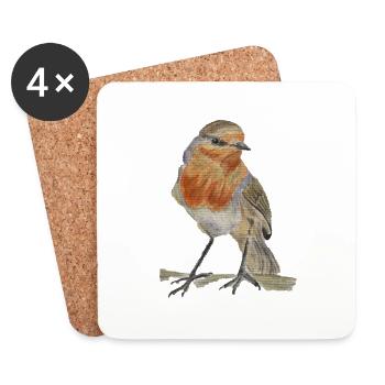 robin - Coasters (set of 4) - white - Front