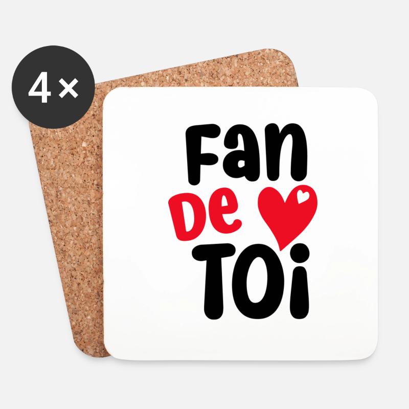 Du bist ein Fan von dir. - Untersetzer (4er-Set) - Weiß