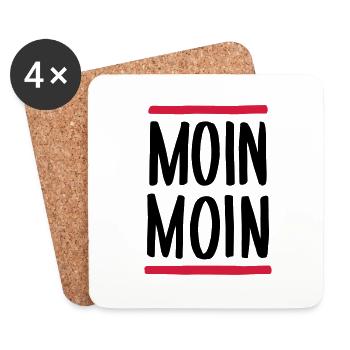 Moin Moin - Untersetzer (4er-Set) - Weiß - Vorne