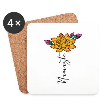 Lotus Namaste - Coasters (set of 4) - white - Front