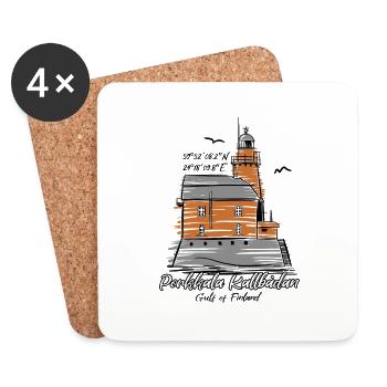 CARROT KALLBÅDA LIGHTHOUSE PRODUCTS AND GIFTS - Coasters (set of 4) - white - Front