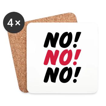 No No No - Coasters (set of 4) - white - Front
