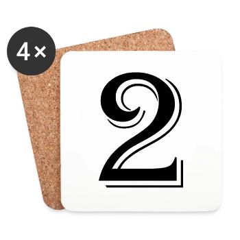 2 - Dessous de verre (lot de 4) - blanc - Devant