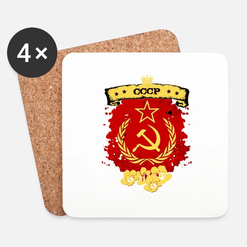 Soviet union - Coasters (set of 4) - white