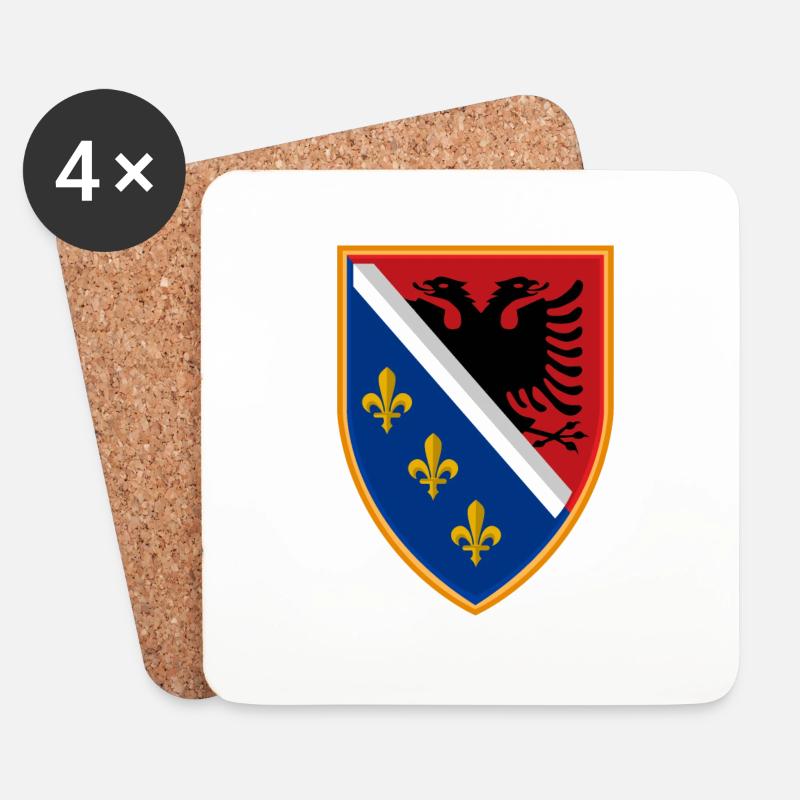 Bosna Albania - Untersetzer (4er-Set) - Weiß