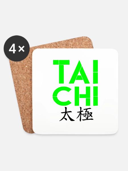 Ich liebe Tai Chi, Tai Chi, Tai Chi Hoodies, Tai Chi - Untersetzer (4er-Set) - Weiß
