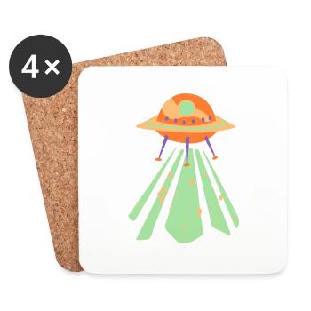 UFO - Coasters (set of 4) - white - Front