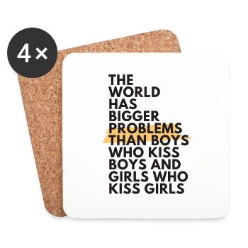 The world has bigger problems. - Coasters (set of 4) - white - Front
