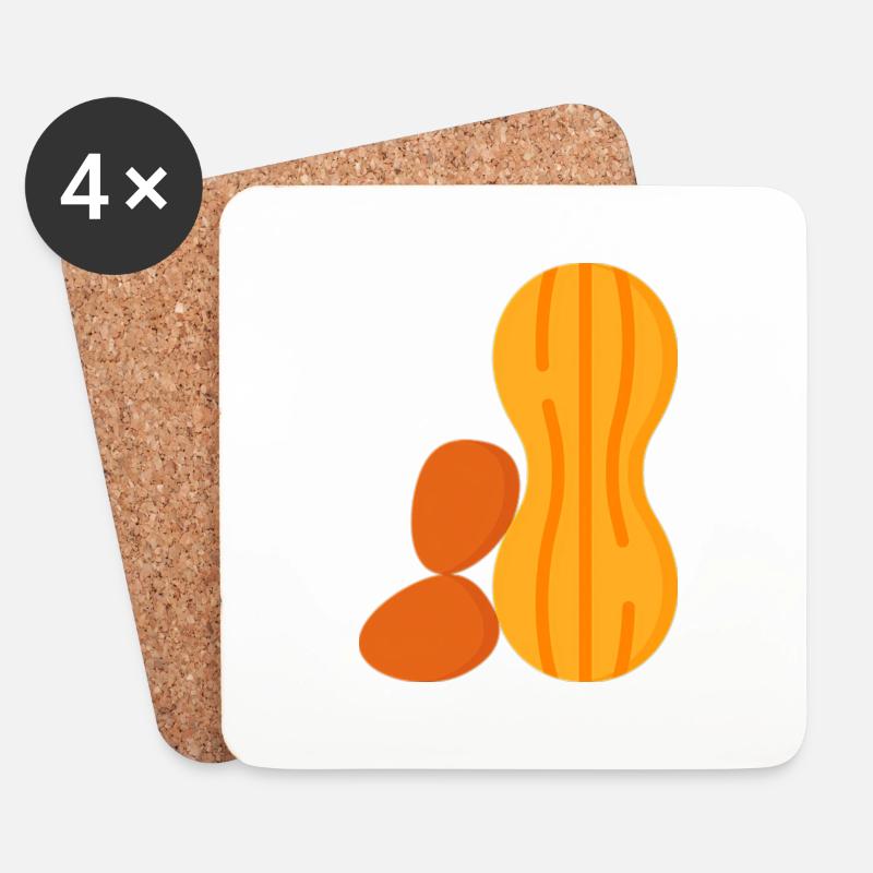 peanut - Coasters (set of 4) - white