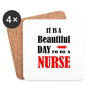 Nurse Nurse Doctor - Coasters (set of 4) - white - Front