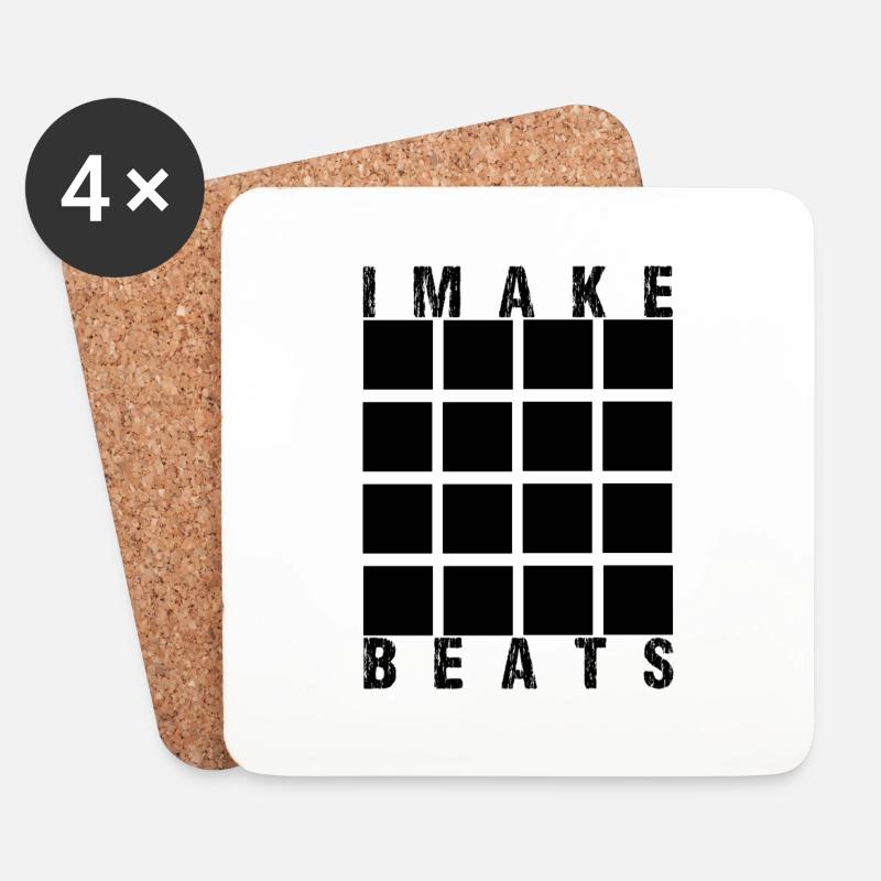 I MAKE BEATS - Coasters (set of 4) - white