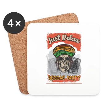 REGGAE PARTY - Coasters (set of 4) - white - Front