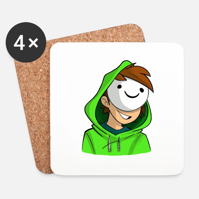 Dream Cartoon - Coasters (set of 4) - white