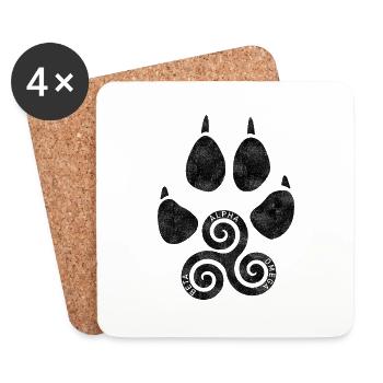 Celtic Wolf - Untersetzer (4er-Set) - Weiß - Vorne