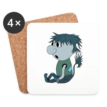 Blue Troll - Coasters (set of 4) - white - Front