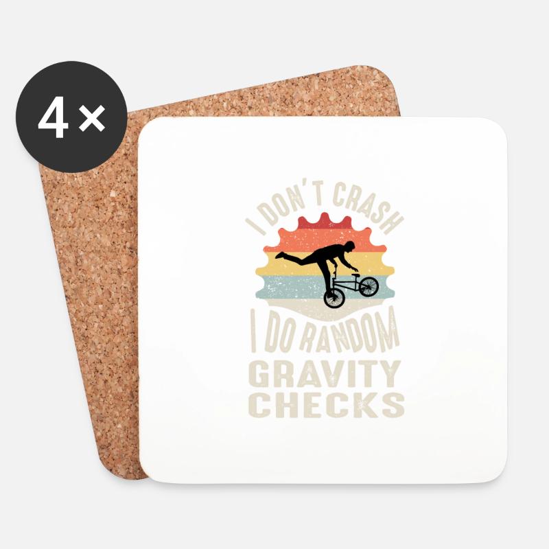 I Don't Crash, I Do Random Gravity Checks - Untersetzer (4er-Set) - Weiß