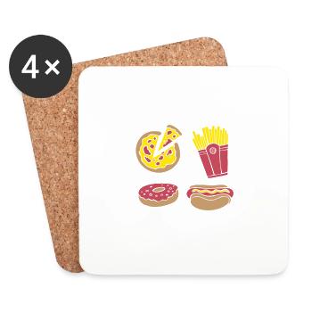 My Rap Name Is Lil' Hangry - Coasters (set of 4) - white - Front