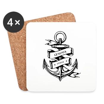 Gênes - Dessous de verre (lot de 4) - blanc - Devant