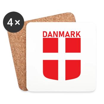 Danemark - Dessous de verre (lot de 4) - blanc - Devant