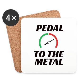 pedal metal - Untersetzer (4er-Set) - Weiß - Vorne
