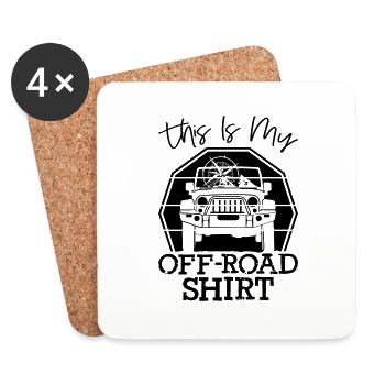 This Is My Off Road Shirt - Untersetzer (4er-Set) - Weiß - Vorne