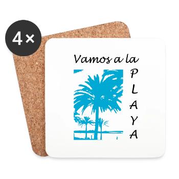 vamos a la playa - Untersetzer (4er-Set) - Weiß - Vorne