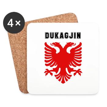 Dukagjin Albanian Albanischer Adler Albaner Kosova - Untersetzer (4er-Set) - Weiß - Vorne