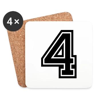 4 - Dessous de verre (lot de 4) - blanc - Devant